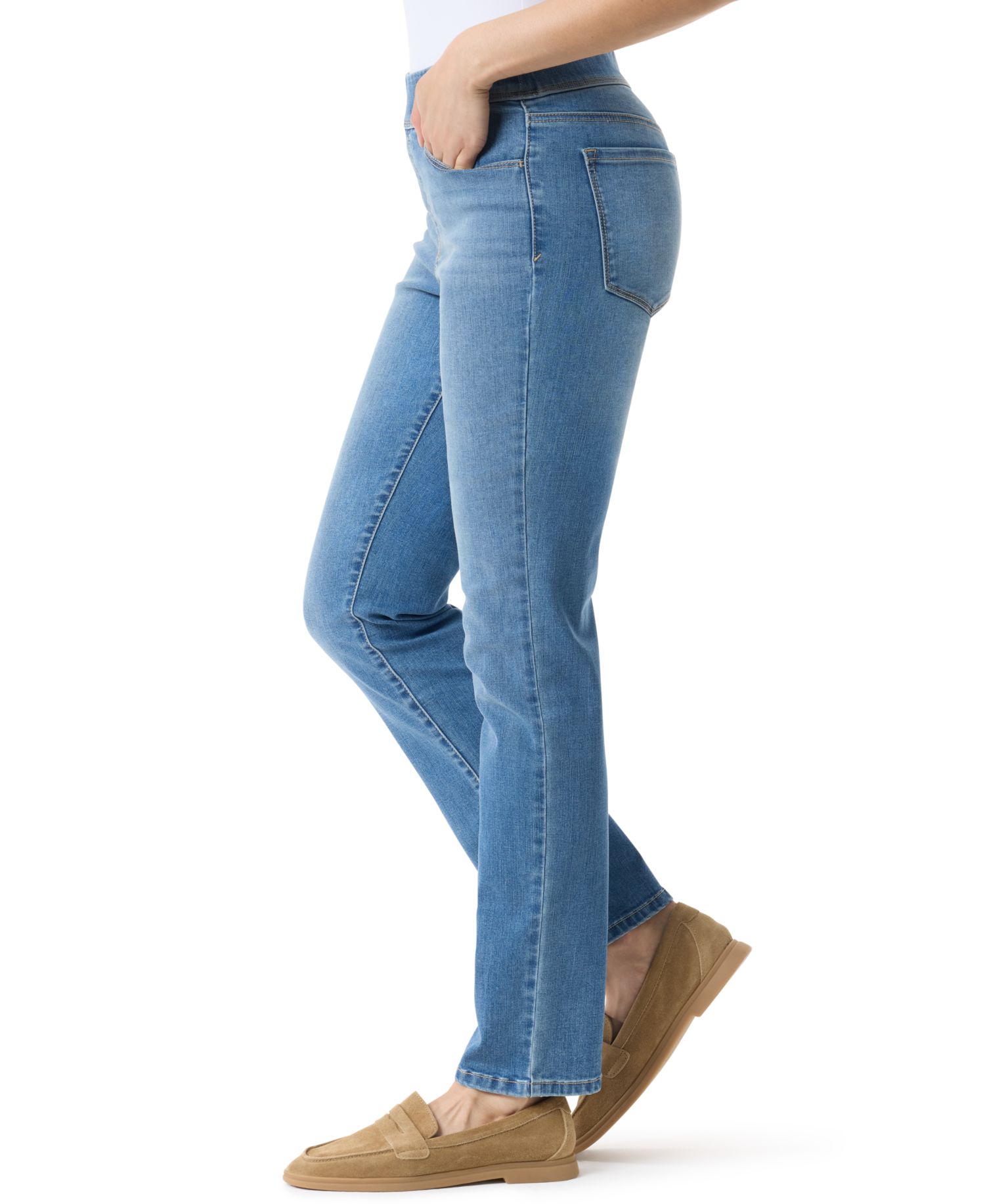 Women's Amanda High-Rise Straight Pull-On Jeans