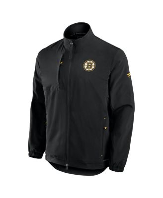 Men's Black Boston Bruins Authentic Pro Rink Coaches Full-Zip Jacket