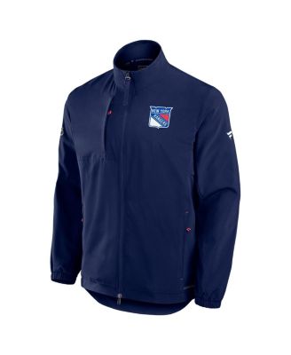 Men's Navy New York Rangers Authentic Pro Rink Full-Zip Coaches Jacket