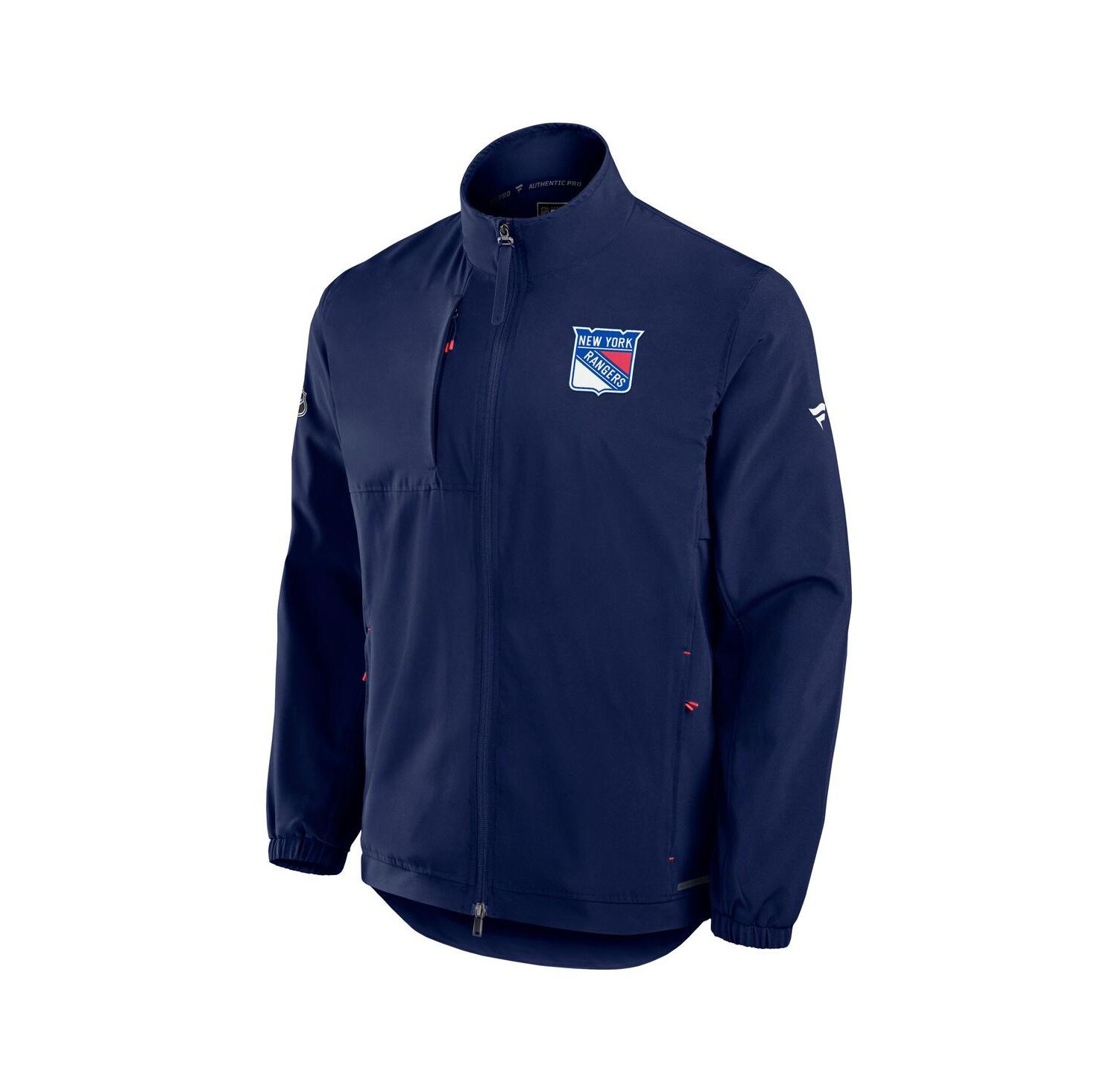 Men's Navy New York Rangers Authentic Pro Rink Full-Zip Coaches Jacket