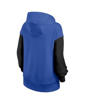 Women's Royal/Black Kentucky Wildcats Oversized Legacy Phoenix Pullover Hoodie