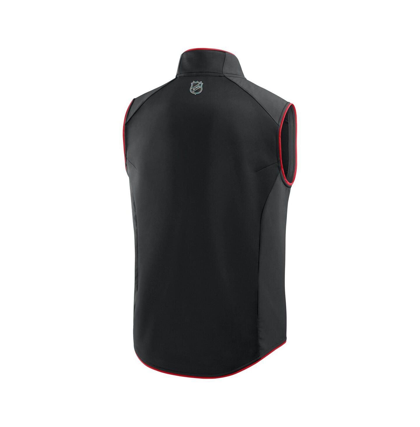 Мужской жилет Fanatics Black Detroit Red Wings Authentic Pro Rink Full-Zip Vest — фото 3