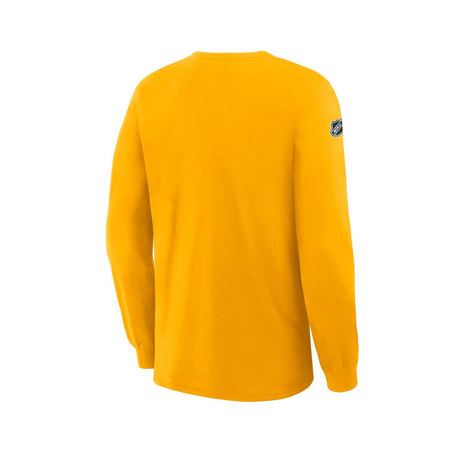 Men's Gold Boston Bruins Authentic Pro Property Of Practice Long Sleeve T-Shirt