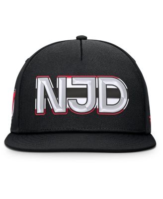 Men's Black New Jersey Devils Authentic Pro Rink Team Code Snapback Hat