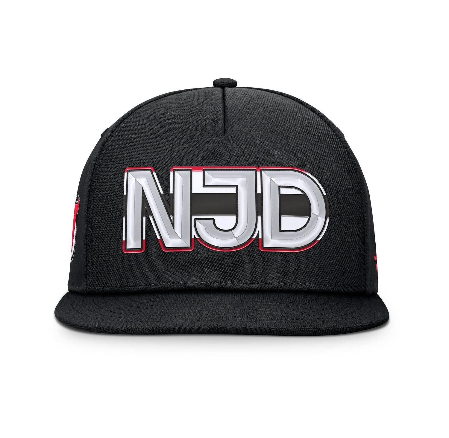 Men's Black New Jersey Devils Authentic Pro Rink Team Code Snapback Hat