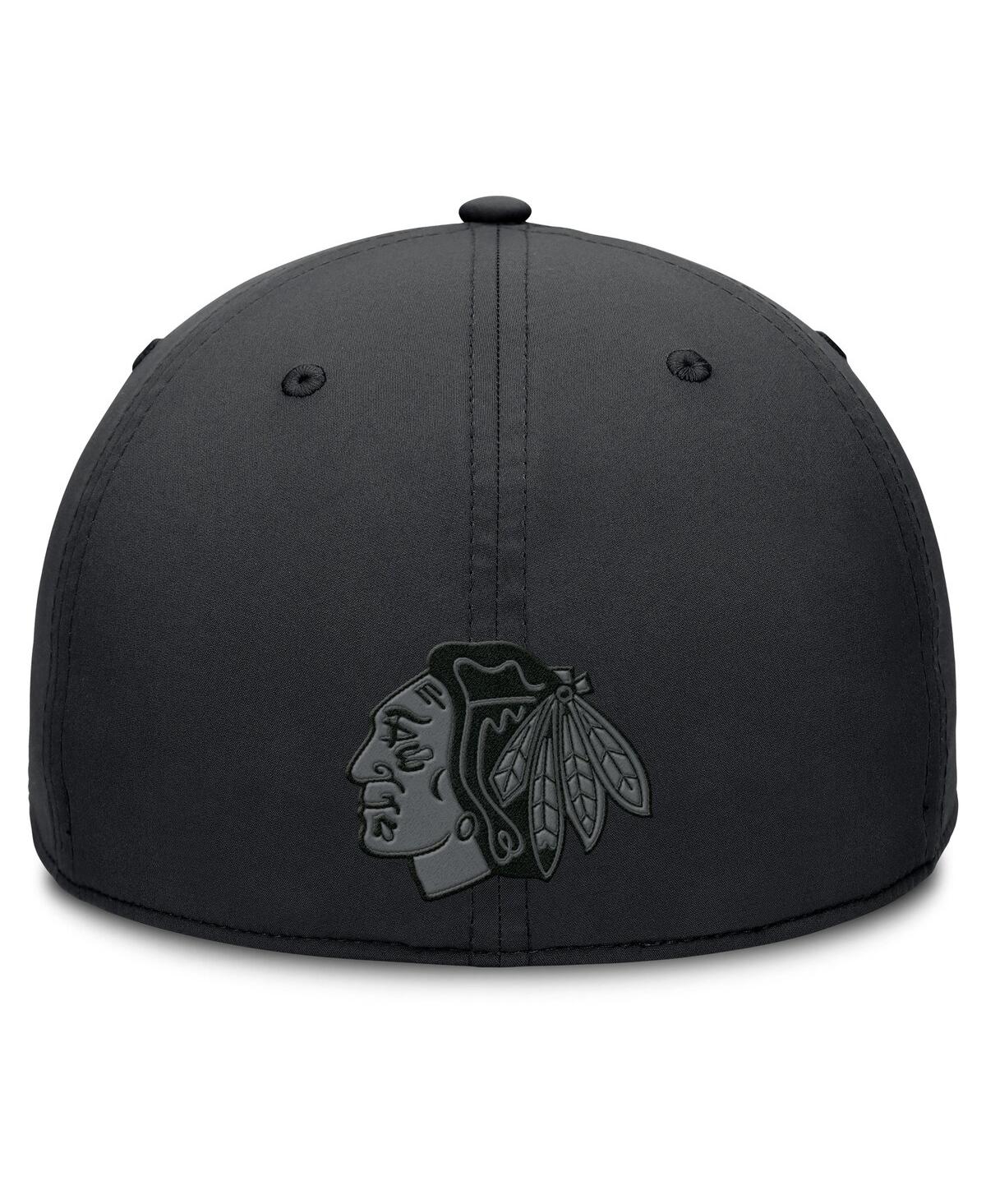 Fanatics Men's Black Chicago Blackhawks Authentic Pro Road Team Code Flex Hat In Black