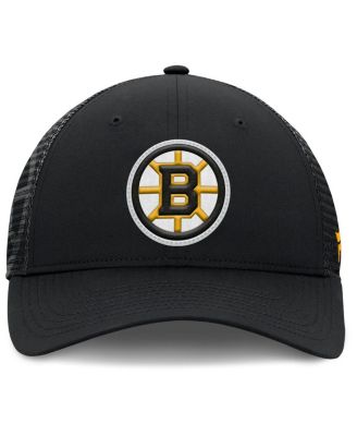 Men's Black Boston Bruins Authentic Pro Home Ice Trucker Adjustable Hat