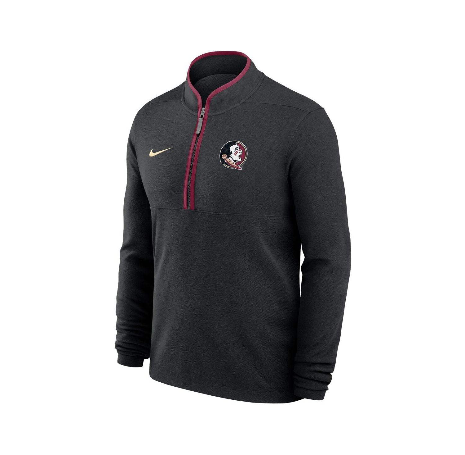 Men's Black Florida State Seminoles Courtside Victory Dri-FIT Half-Zip Pullover Hoodie