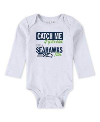 Baby Boys and Girls Newborn 3-Piece Seattle Seahawks Turn Me Around Bodysuits and Pant Set