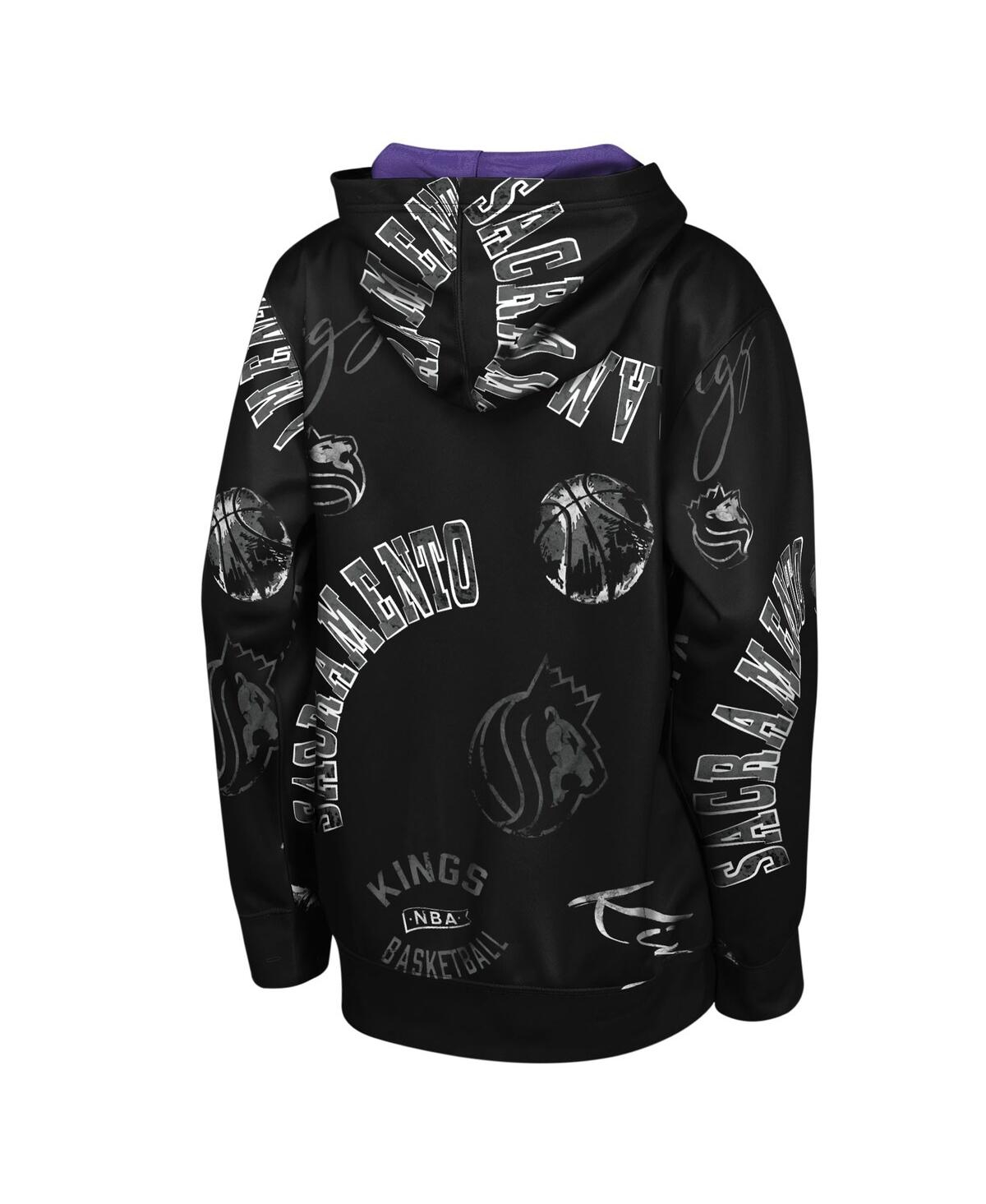 Outerstuff Big Boys And Girls Black San Antonio Spurs Moving Violation Hoodie In Black