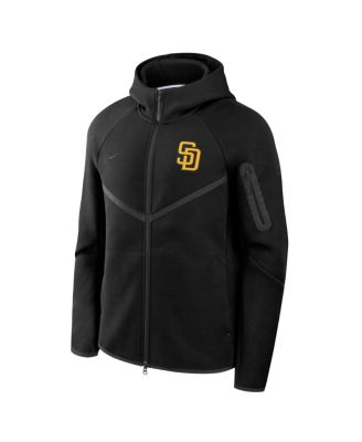 Men's Black San Diego Padres Tech Fleece Windrunner Full-Zip Hoodie Jacket