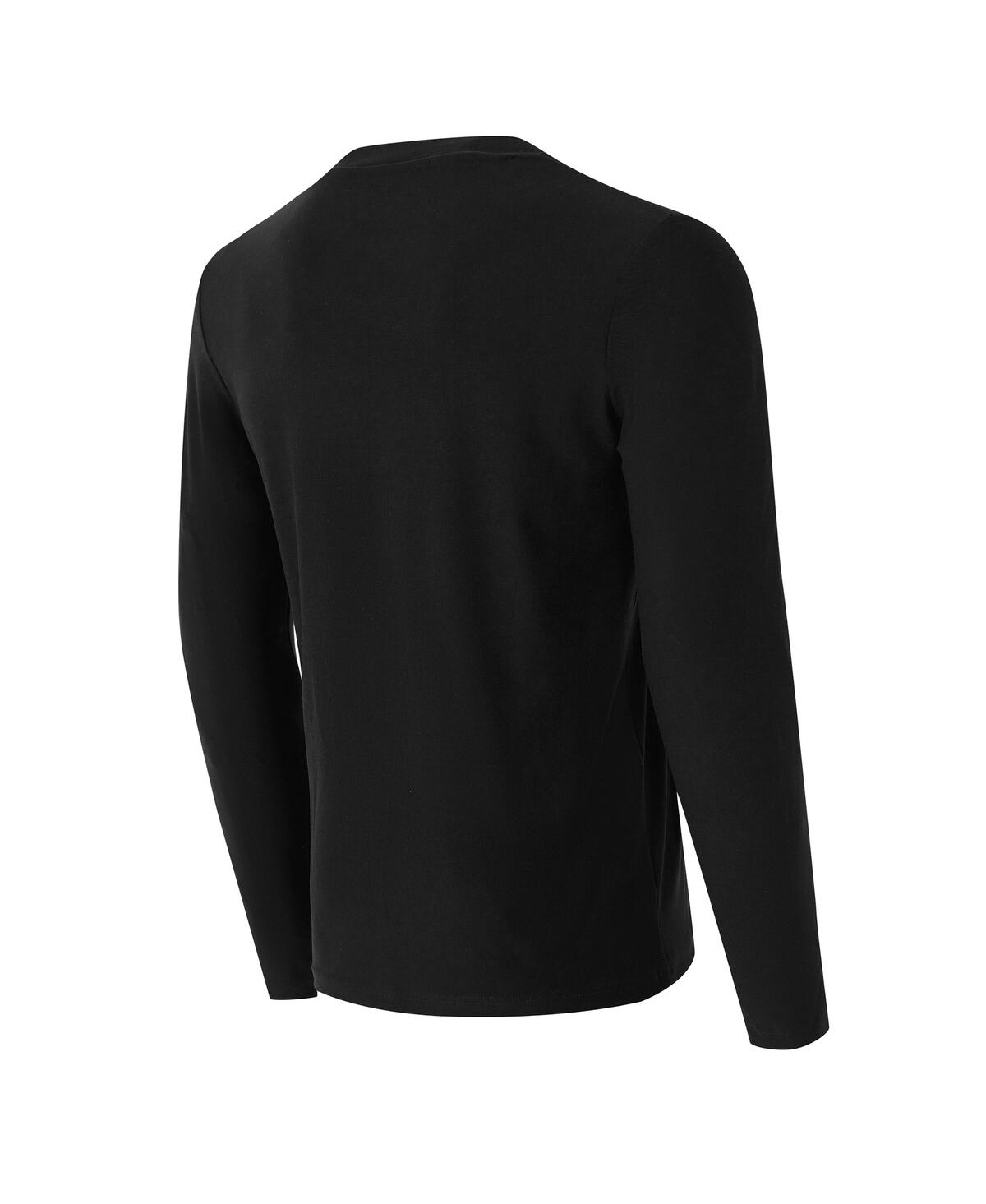 Concepts Sport Men's Black New Orleans Saints Chestnut Long Sleeve Top and Pants Set