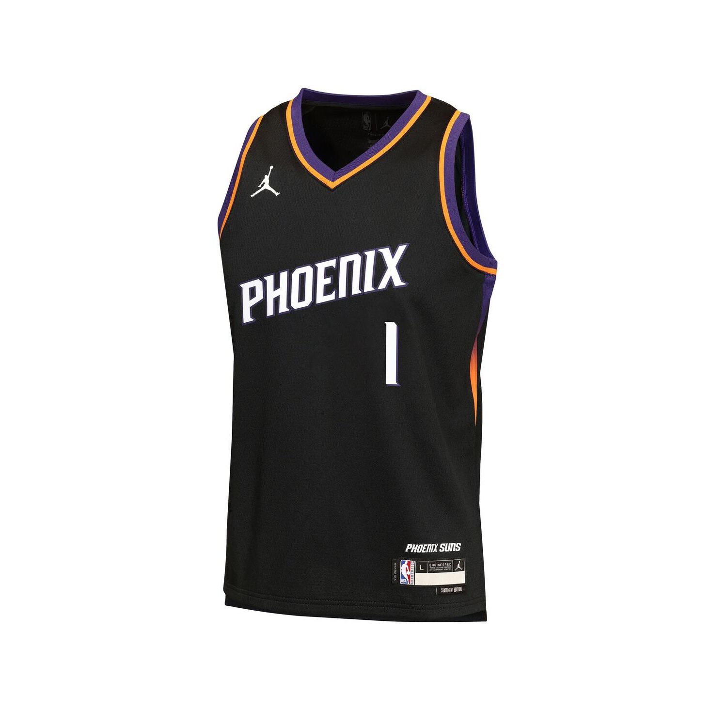 Big Boys and Girls Devin Booker Black Phoenix Suns Swingman Jersey