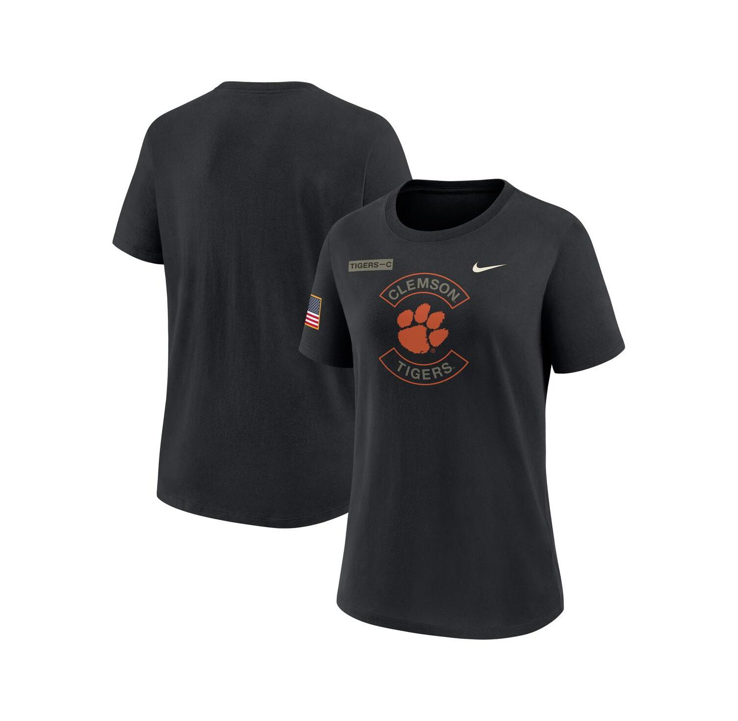 Women's Black Clemson Tigers 2025 Military Appreciation Dri-FIT T-Shirt