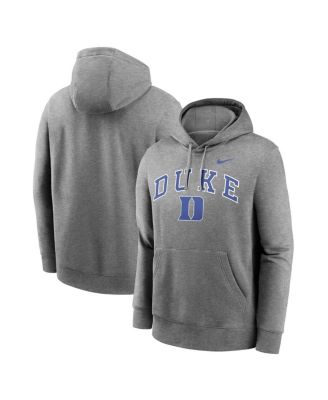 Nike - Men's Gray Duke Blue Devils Club Fleece Arch Pullover Hoodie