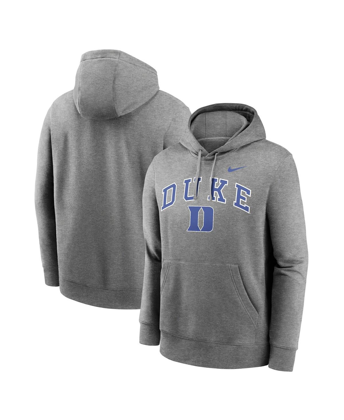 Nike Men's Gray Duke Blue Devils Club Fleece Arch Pullover Hoodie