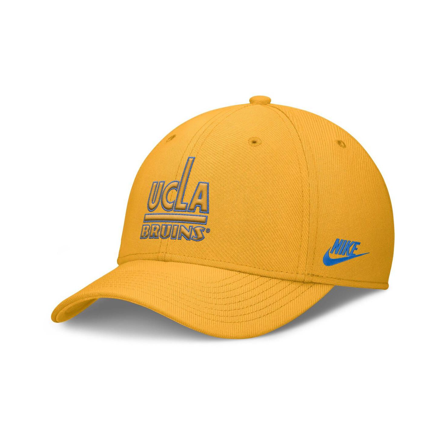 Мужская кепка Nike Gold Ucla Bruins Rise Academic Dri-FIT Flex Hat — фото 1