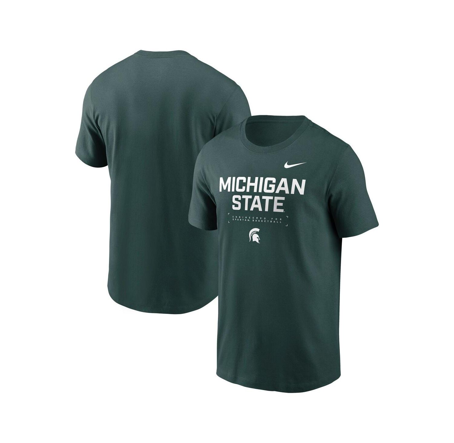 Men's Green Michigan State Spartans 2025 Courtside Basketball Performance T-Shirt
