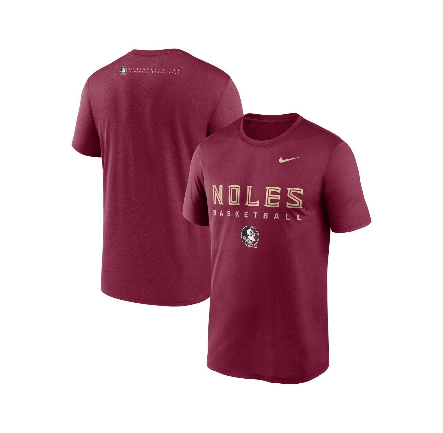 Men's Garnet Florida State Seminoles 2025 Courtside Basketball Legend Dri-FIT T-Shirt