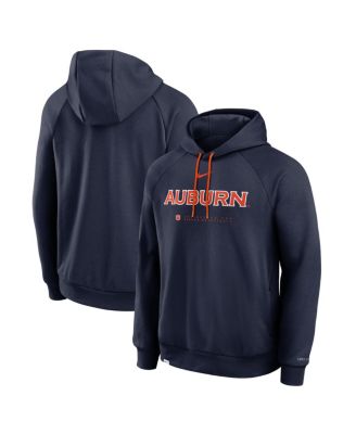 Nike - Men's Navy Auburn Tigers 2025 Courtside Basketball Practice Raglan Dri-FIT Hoodie
