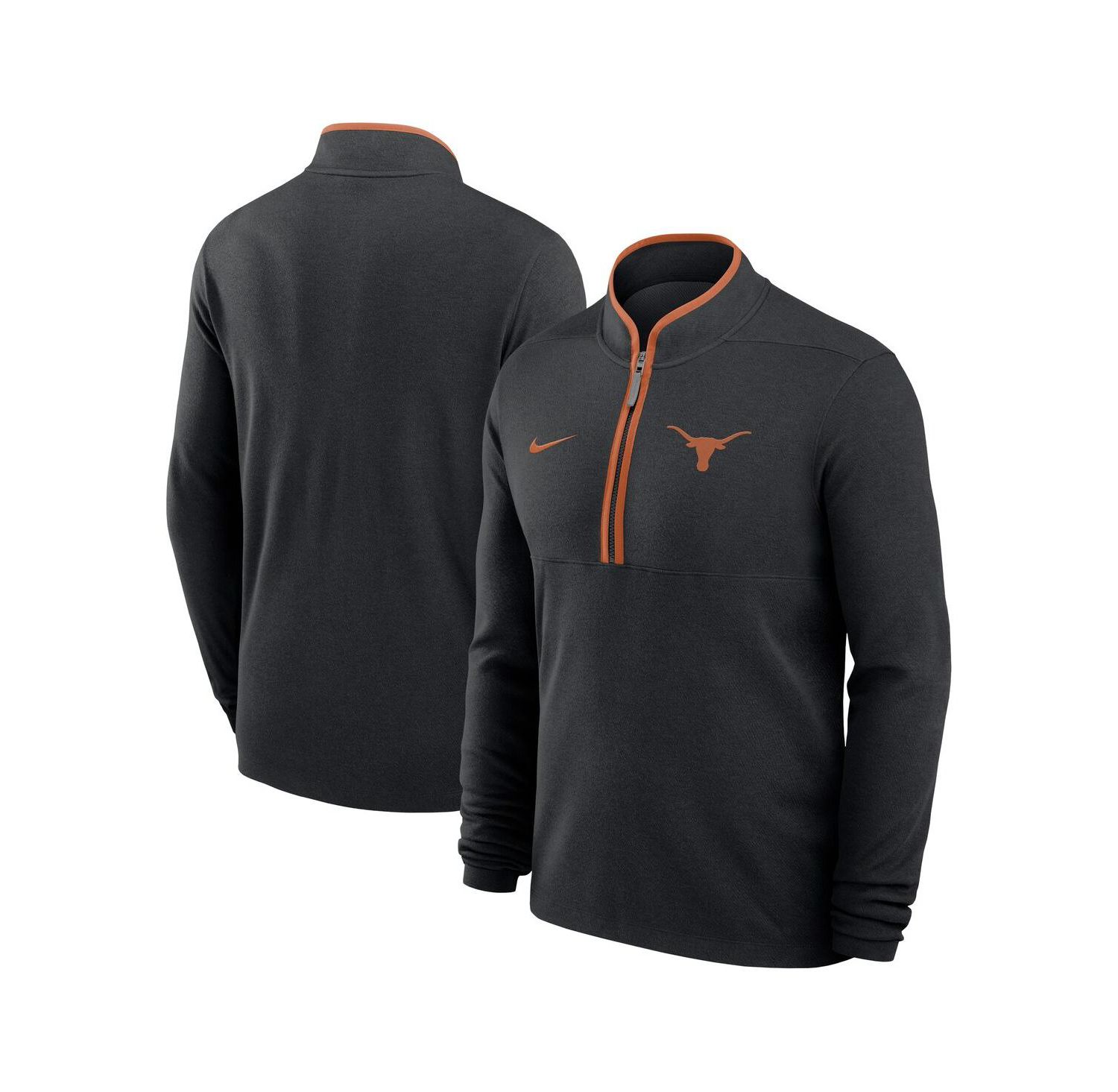 Men's Black Texas Longhorns Courtside Victory Dri-FIT Half-Zip Pullover Sweatshirt