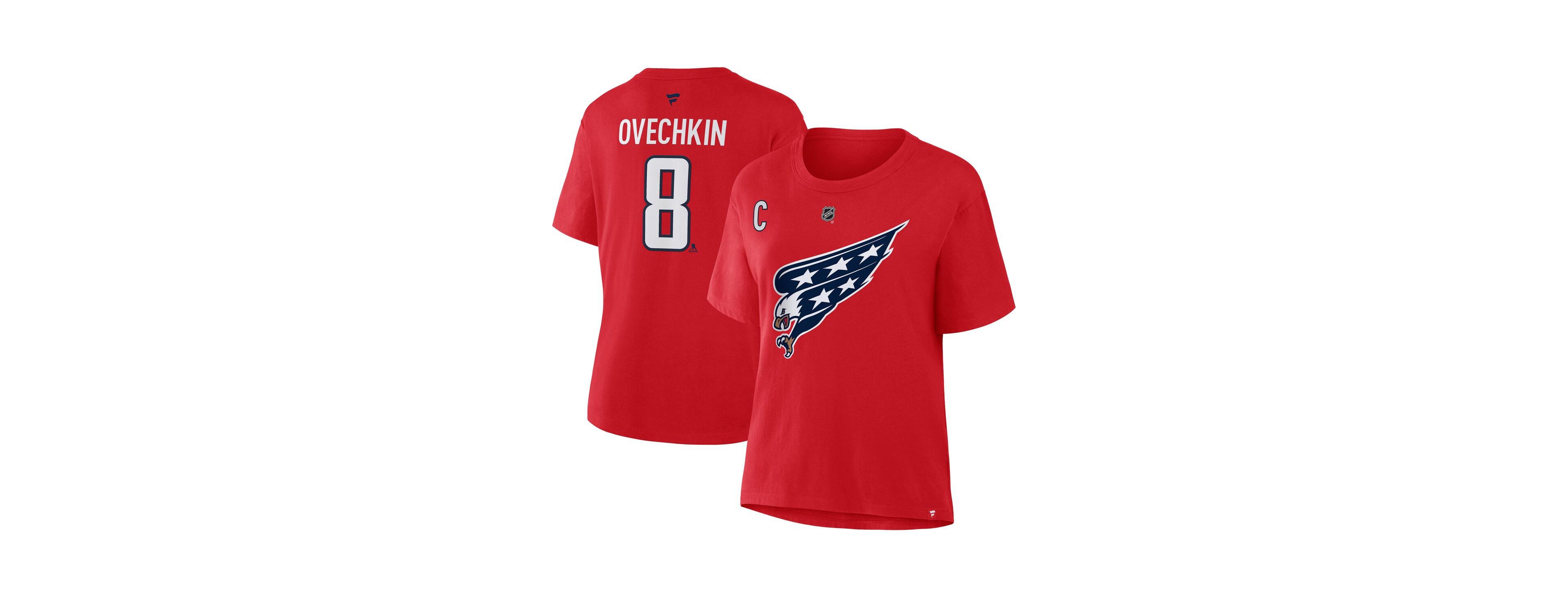 Fanatics Women's Alexander Ovechkin Red Washington Capitals Authentic Stack Name Number T-Shirt