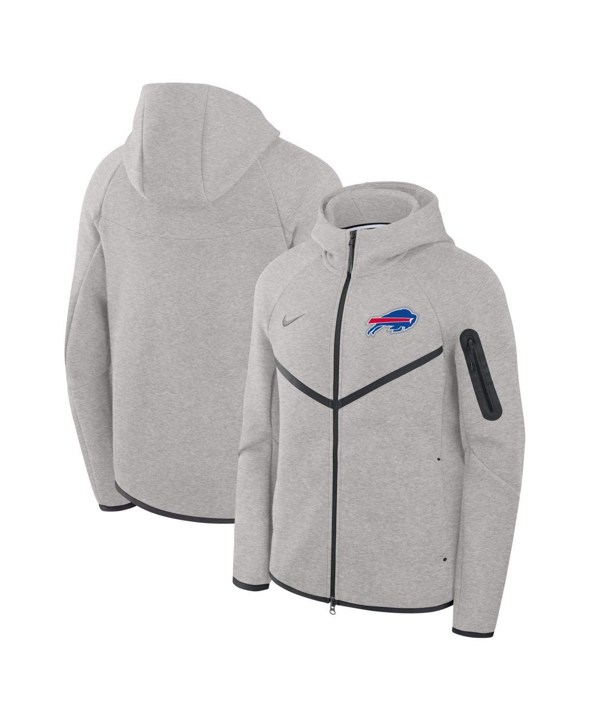 Nike Men's Heather Gray Buffalo Bills Tech Fleece Full-Zip Windrunner Hoodie