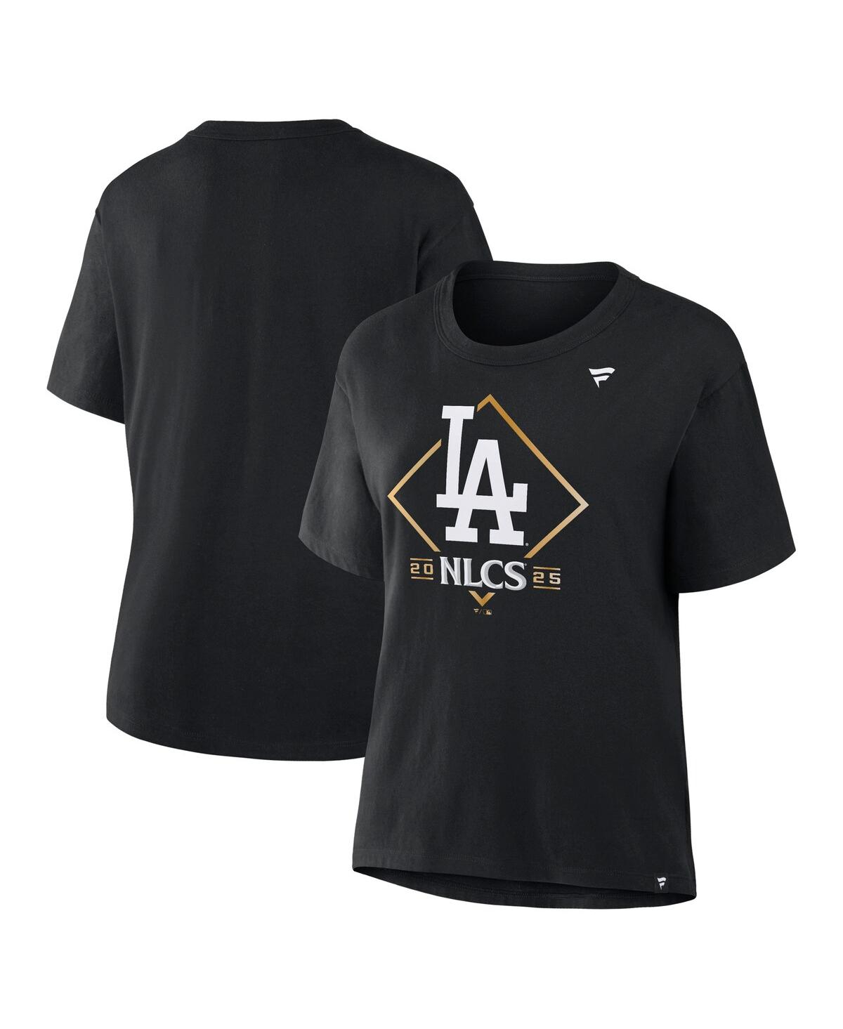 Fanatics Women's Black Los Angeles Dodgers 2025 National League Division Series Champions Locker Room T-shirt In Black