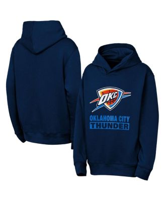 Outerstuff - Big Boys and Girls Navy Oklahoma City Thunder Back To The Basics Hoodie Sweatshirt