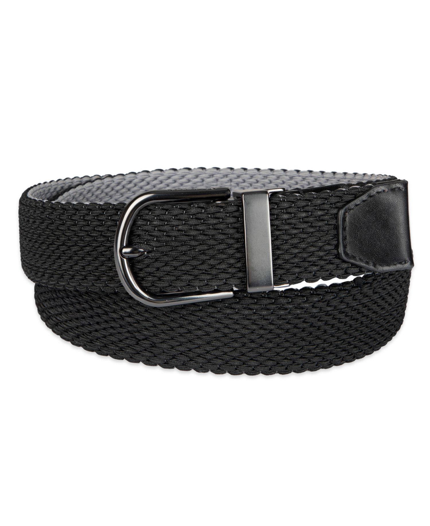 35MM Men's Two-in-One Reversible Braided Stretch Belt