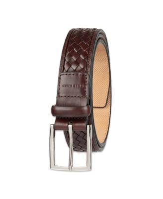 Men's Woven Inlay Leather Dress Belt