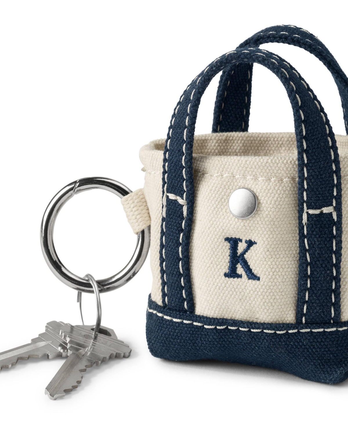 Lands' End Pre-Monogrammed Letter K Micro Canvas Tote
