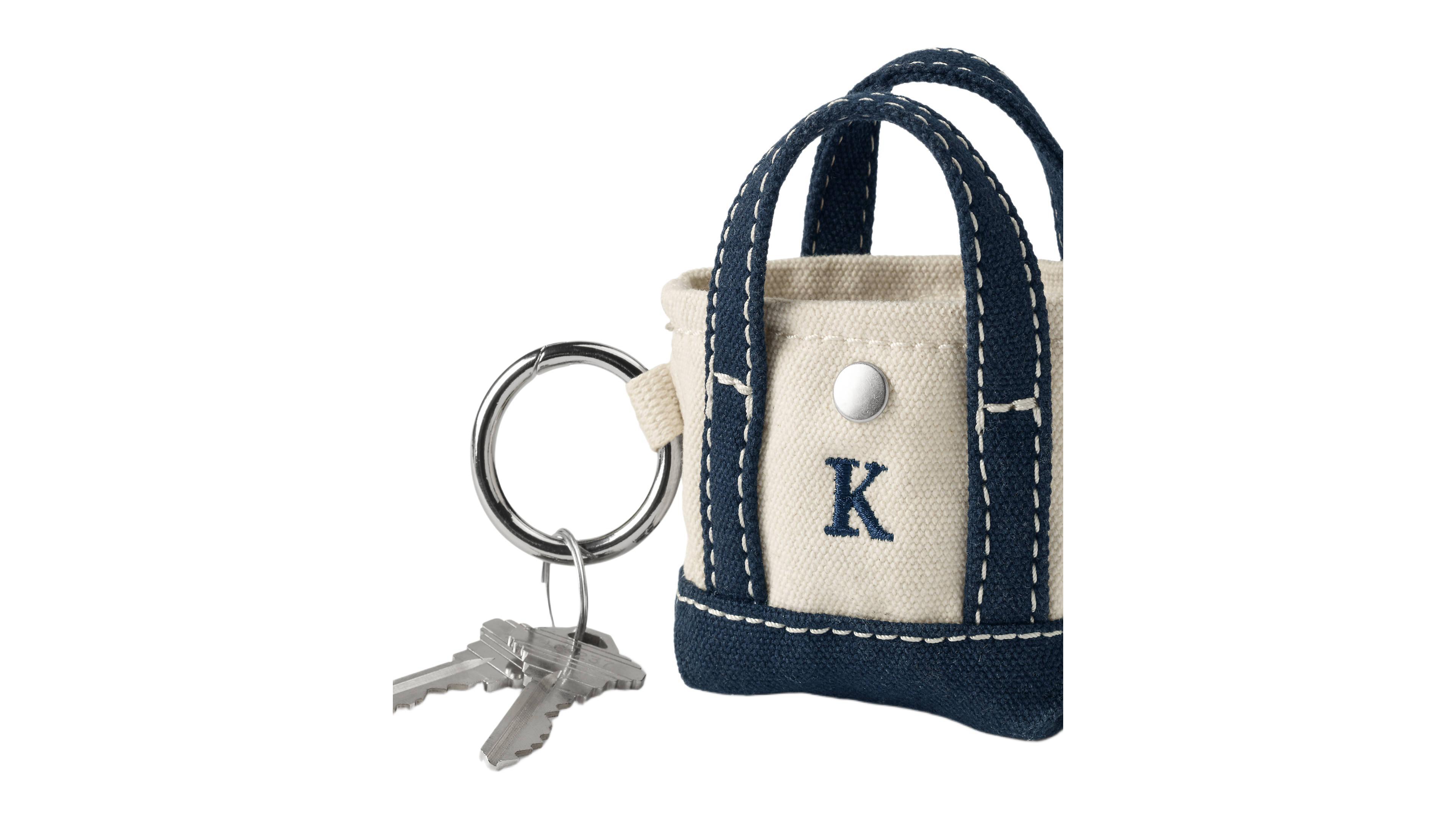 Lands' End Pre-Monogrammed Letter K Micro Canvas Tote