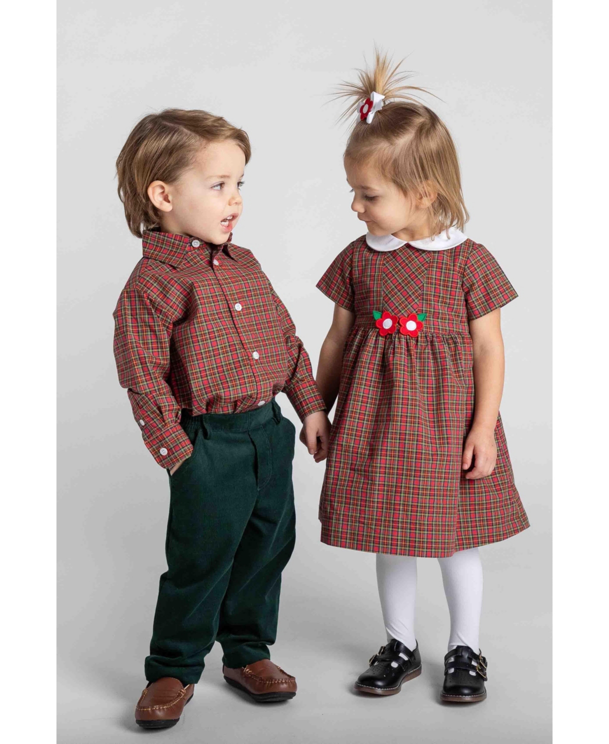 Florence Eiseman Baby Girls Plaid Dress With Flowers