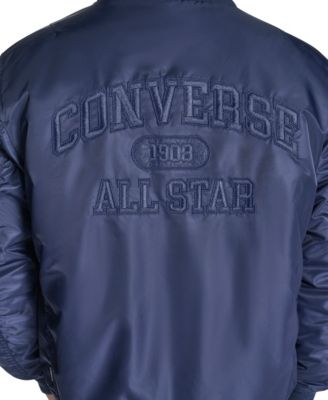 Men's Hooded Bib Varsity Bomber Jacket