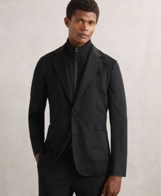 Men's Single-Breasted with Gilet Insert Tailored-Fit Blazer