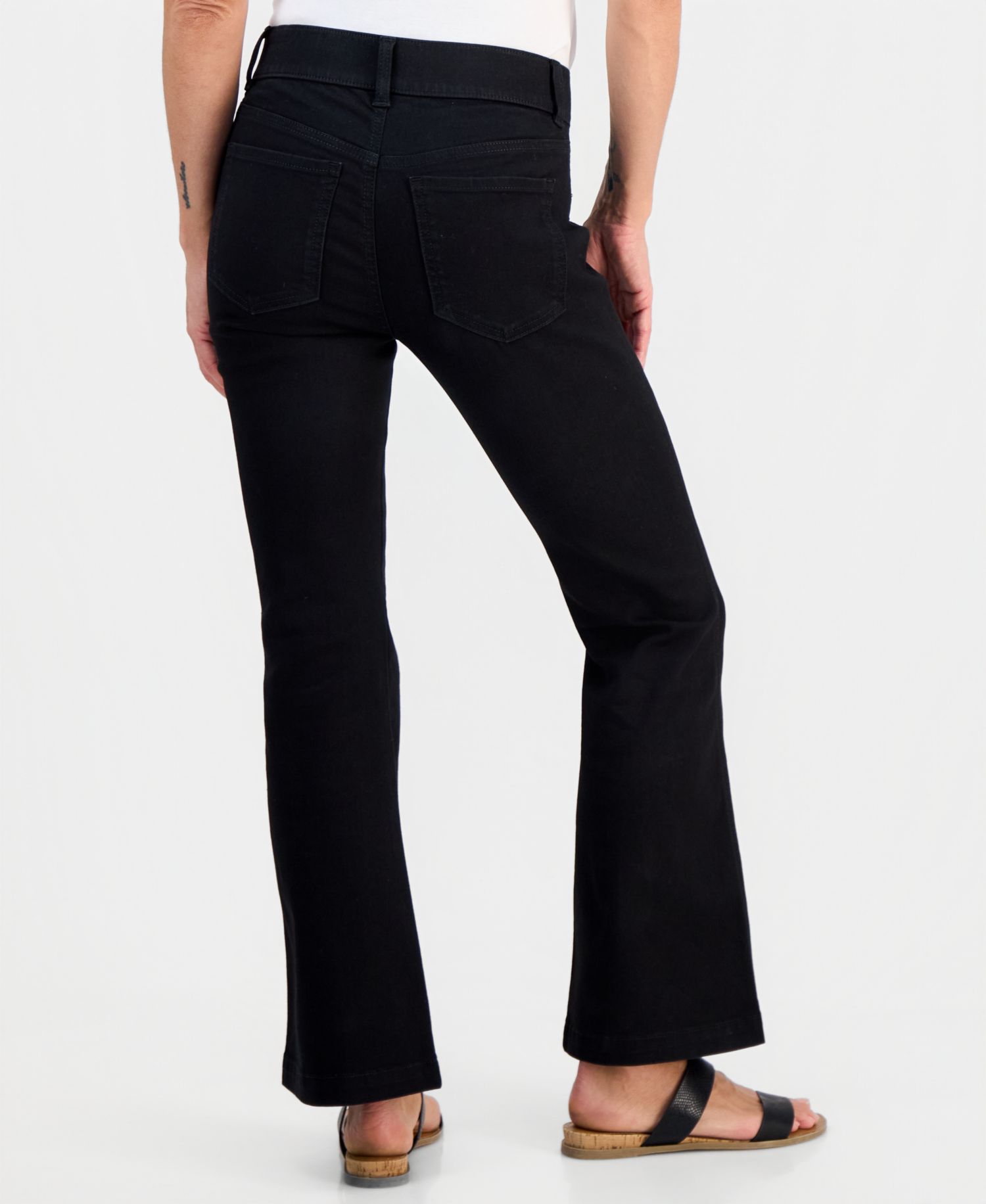 Petite Pull-On Shaping High-Rise Bootcut Jeans