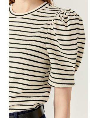 Women's Rainbow Knit Short S/V Top