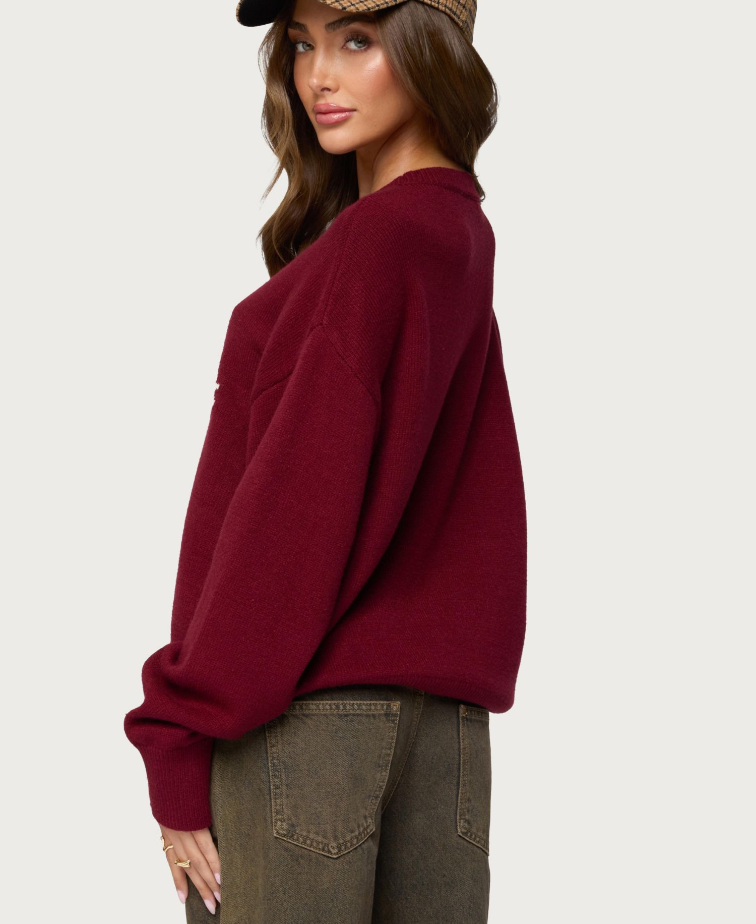 Women's Swan Oversized Knit Sweater