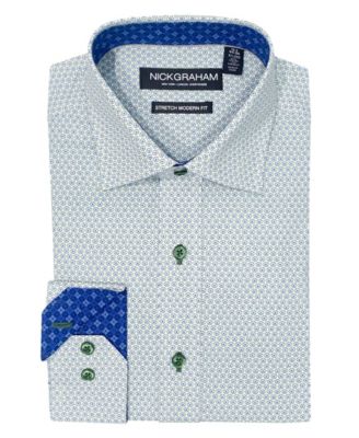 Men's Mosaic Squares Modern-Fit Shirt