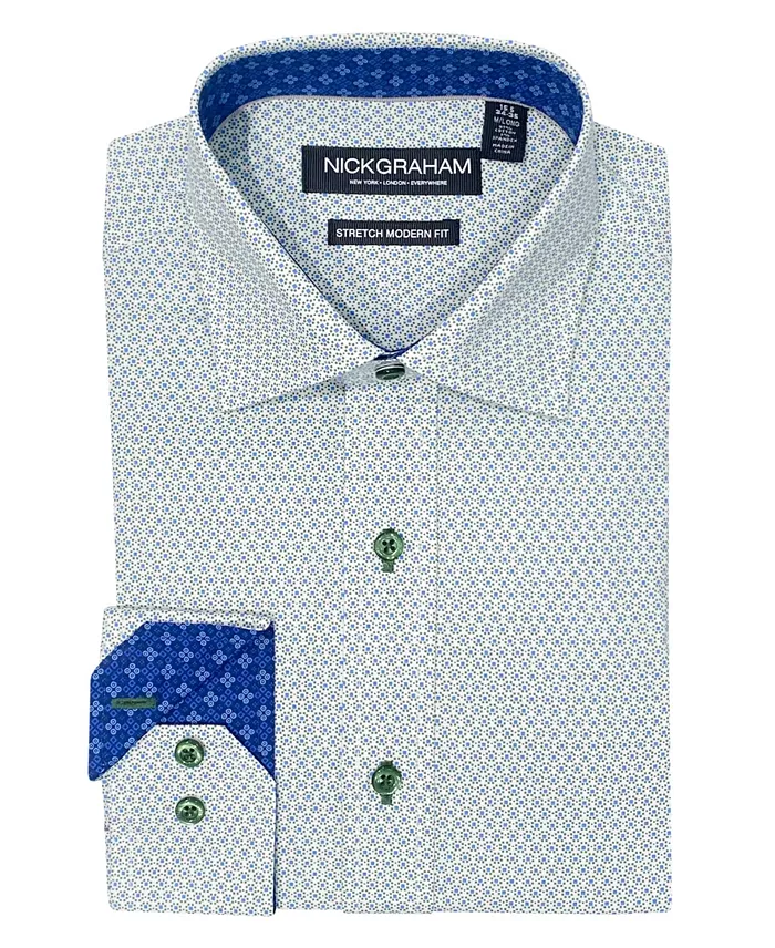 Men's Mosaic Squares Modern-Fit Shirt - thumbnail 7