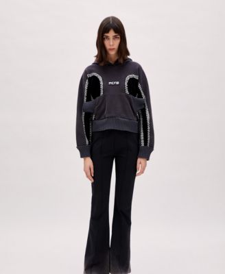 Women's Cotton Panelled Hoodie