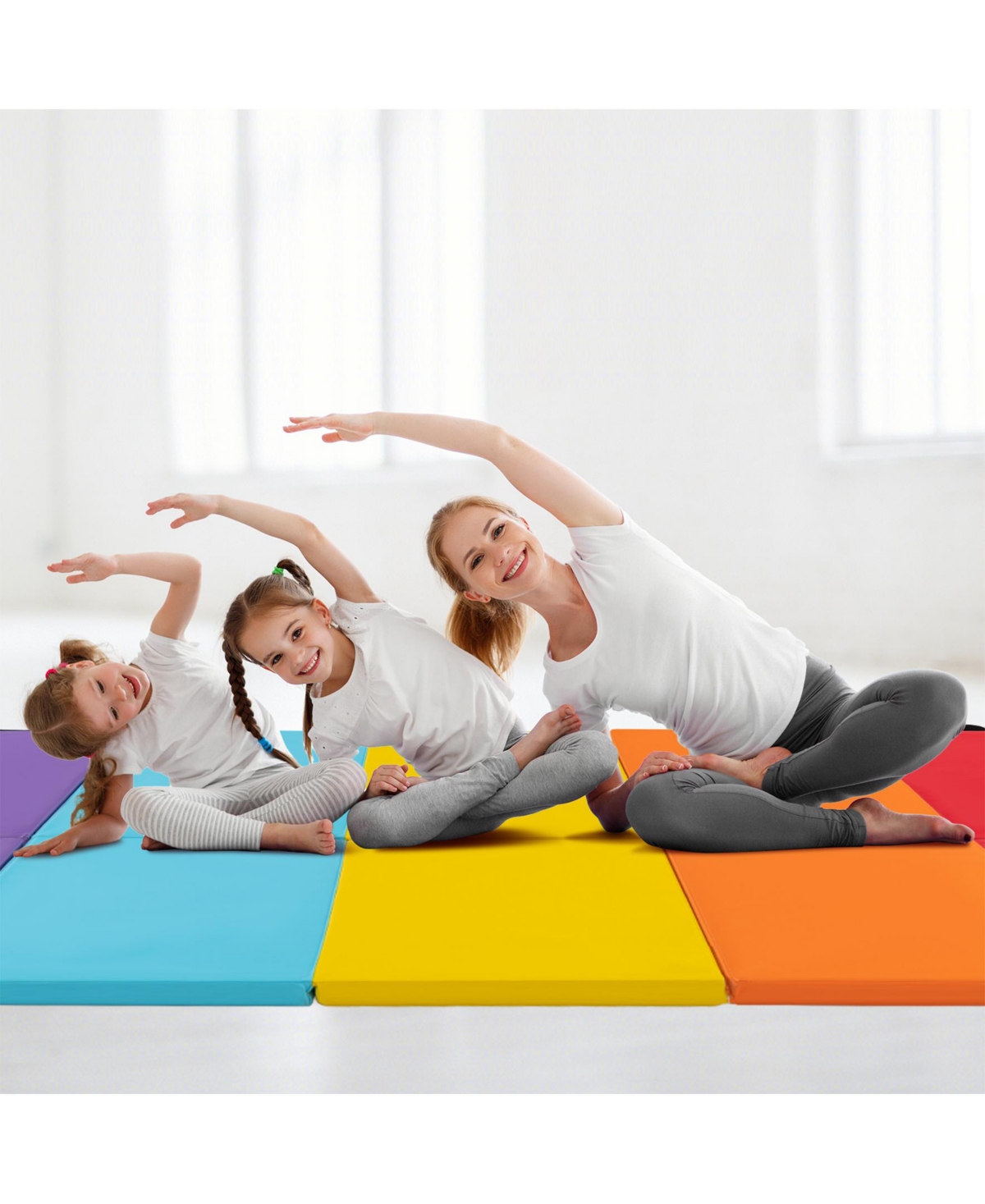 Sugift 5-Panel Folding Gymnastics Mat for Kids