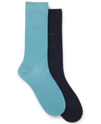 Men's Uniform Color Regular Length Socks, 2-Pack