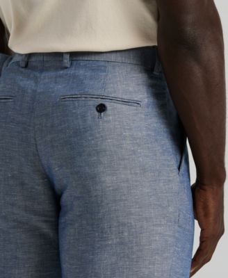 Perry Ellis Men's Portfolio Modern-Fit Linen/Cotton Solid Dress Pants