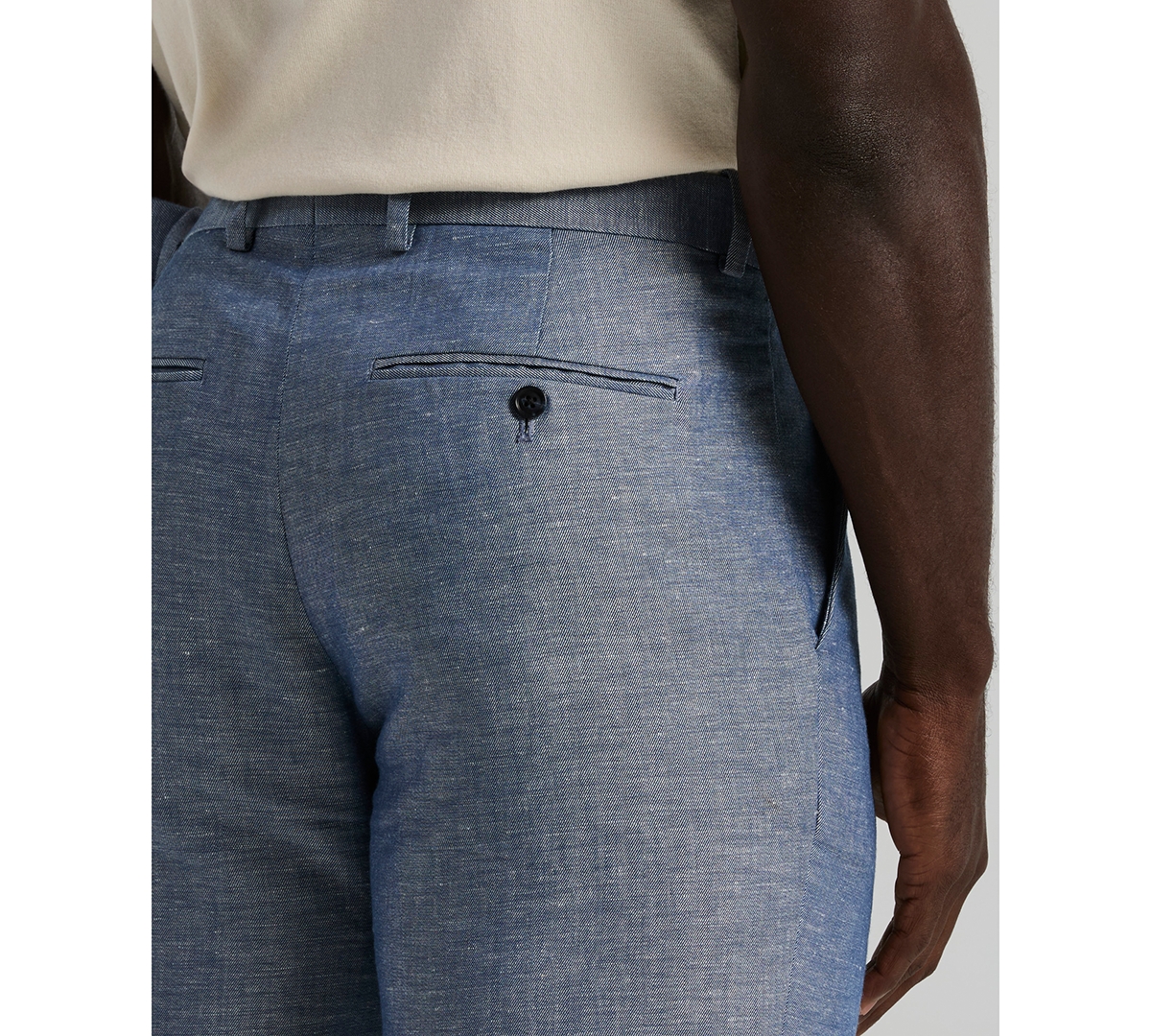 Perry Ellis Men's Portfolio Modern-Fit Linen/Cotton Solid Dress Pants