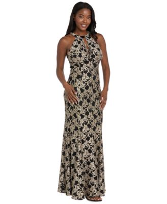 Women's Long Lace Scalloped Bodice Dress