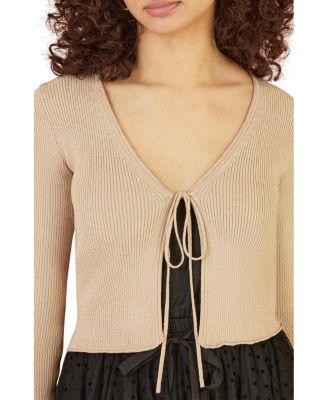 Women's Metallic Rib Knit Bolero