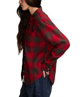 Women's Clyde Plaid Boyfriend Button-Down Shirt