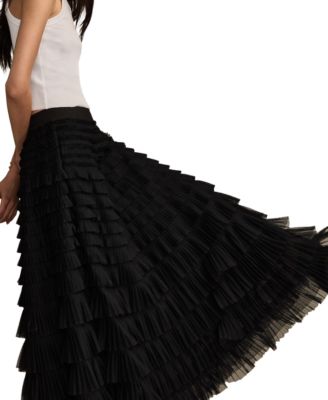 Women's Ruffled Maxi Skirt